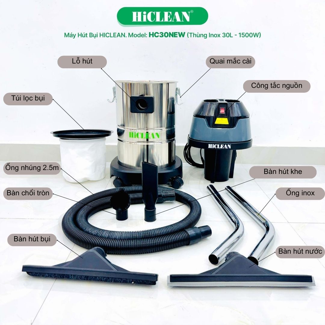 Đại lý máy hút bụi Hiclean TPHCM - Địa chỉ uy tín cho thiết bị vệ sinh chất lượng