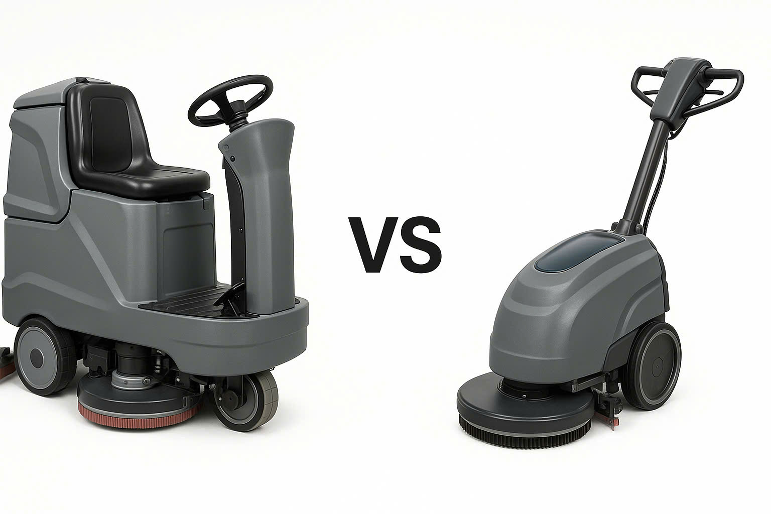 So Sánh Máy Chà Sàn Ngồi Lái Và Máy Đẩy Tay