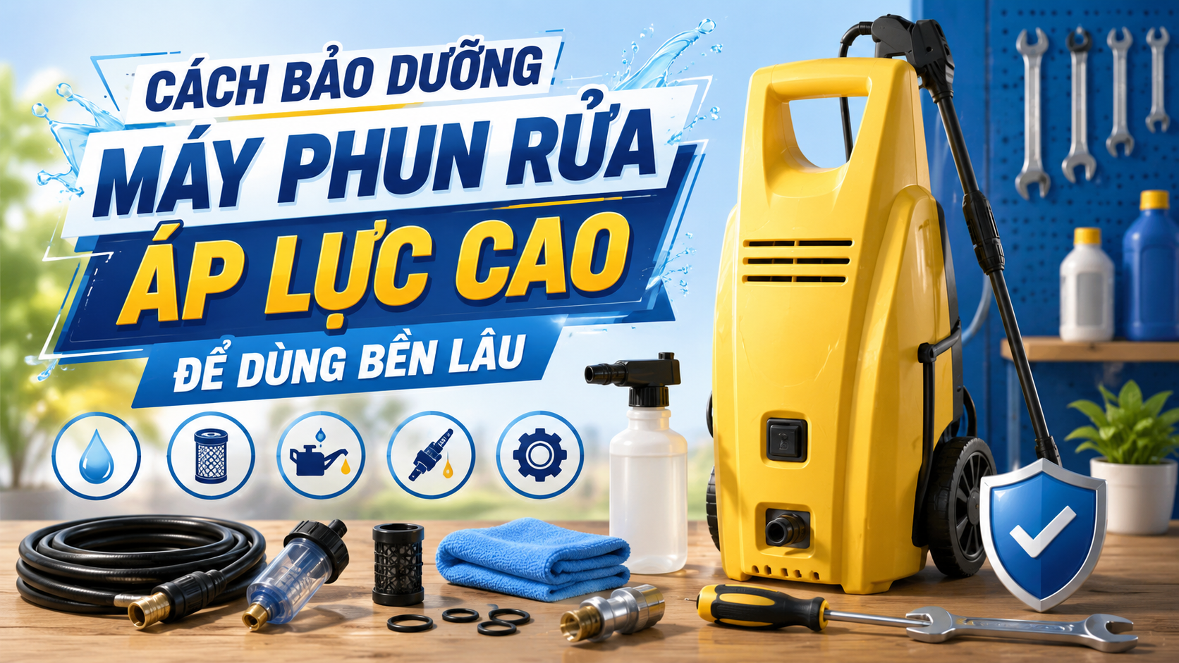 Cách bảo dưỡng máy phun rửa áp lực cao để dùng bền lâu