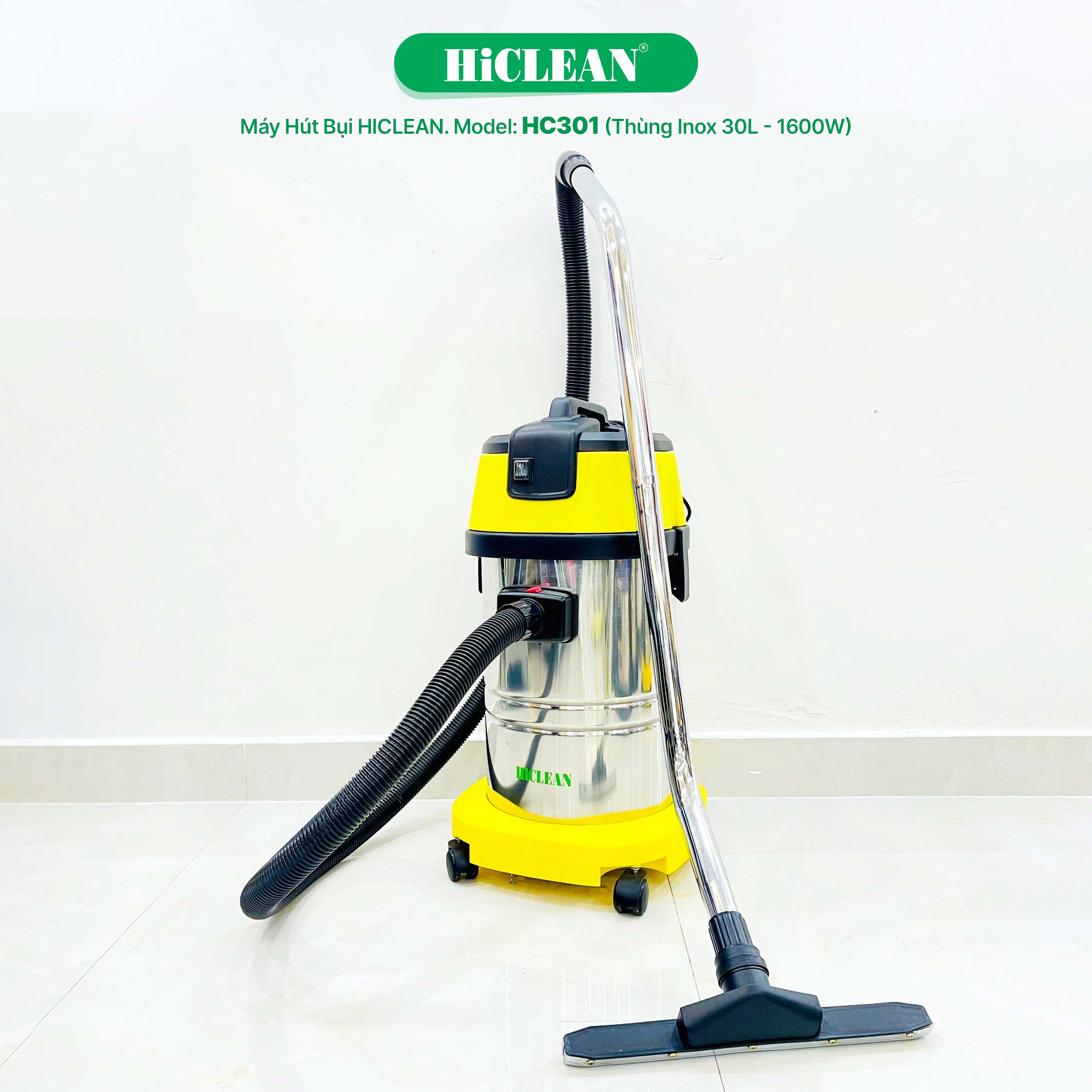 Máy hút bụi hút nước HiClean HC301, công suất 1600W