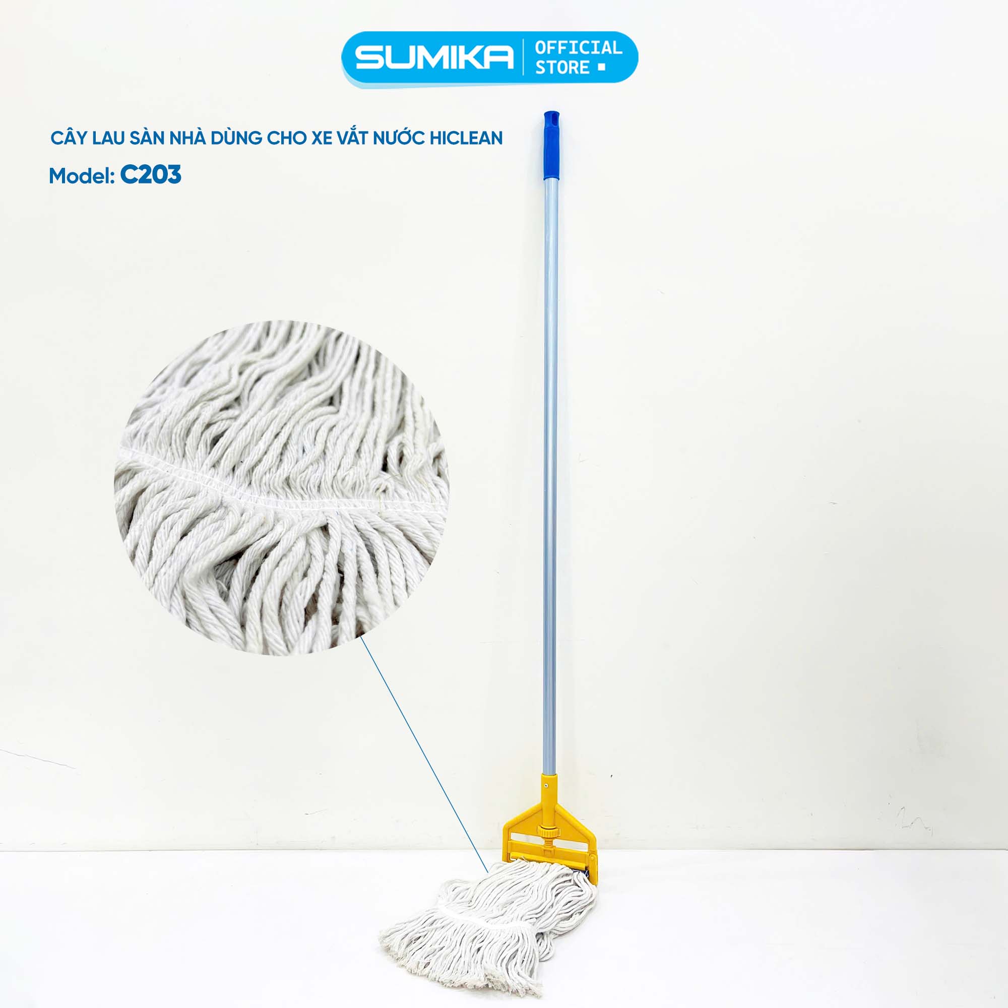 Cây lau nhà xe vắt nước HiClean C203