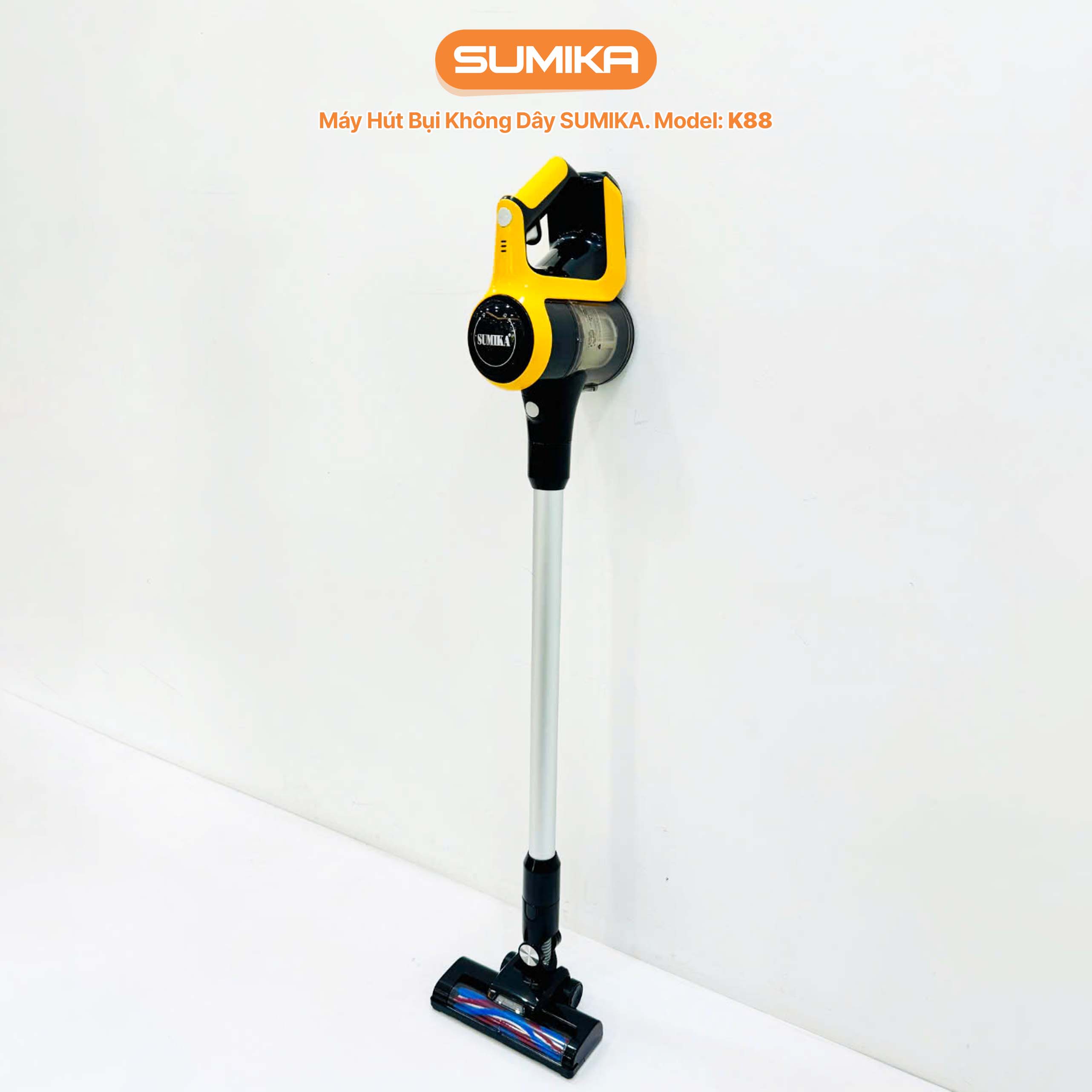 Máy hút bụi cầm tay không dây Sumika K88, 150W, 2 tốc độ hút