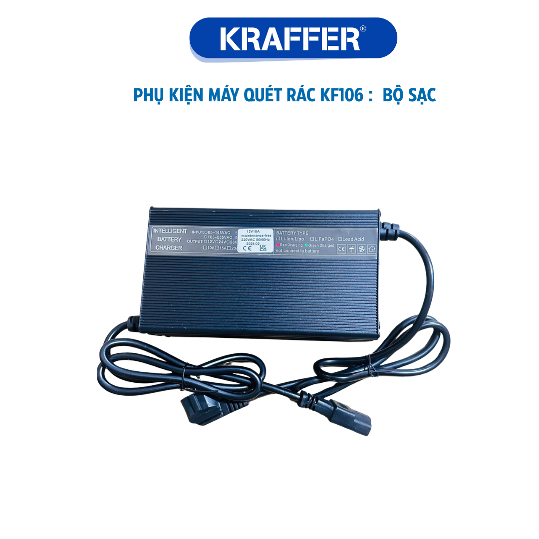 Phụ kiện máy quét rác KF106 : Bộ sạc