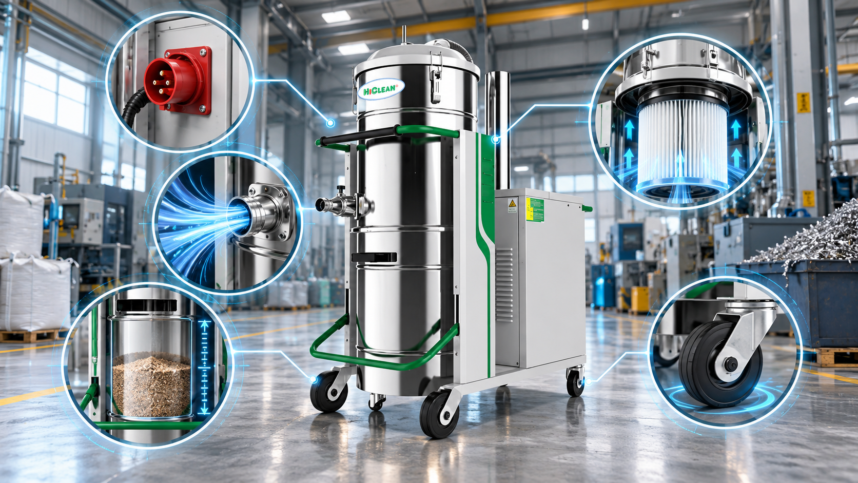 Máy hút bụi công nghiệp 3 pha phù hợp nhà xưởng nào?