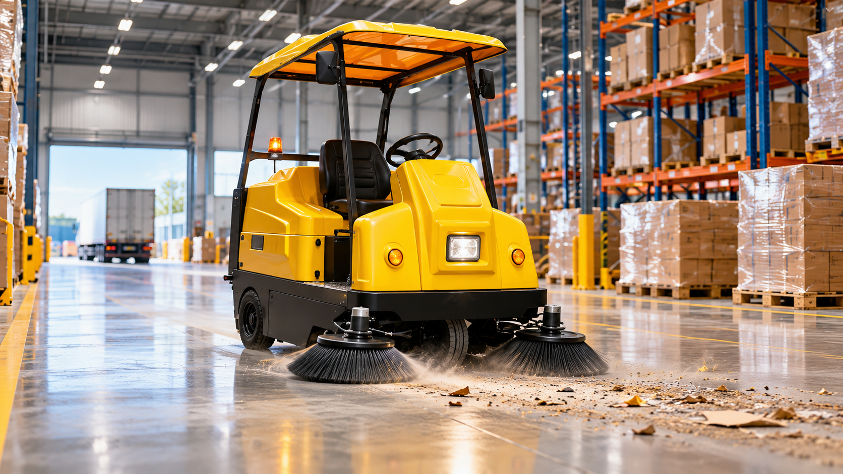 Xe quét rác công nghiệp đẩy tay hay ngồi lái