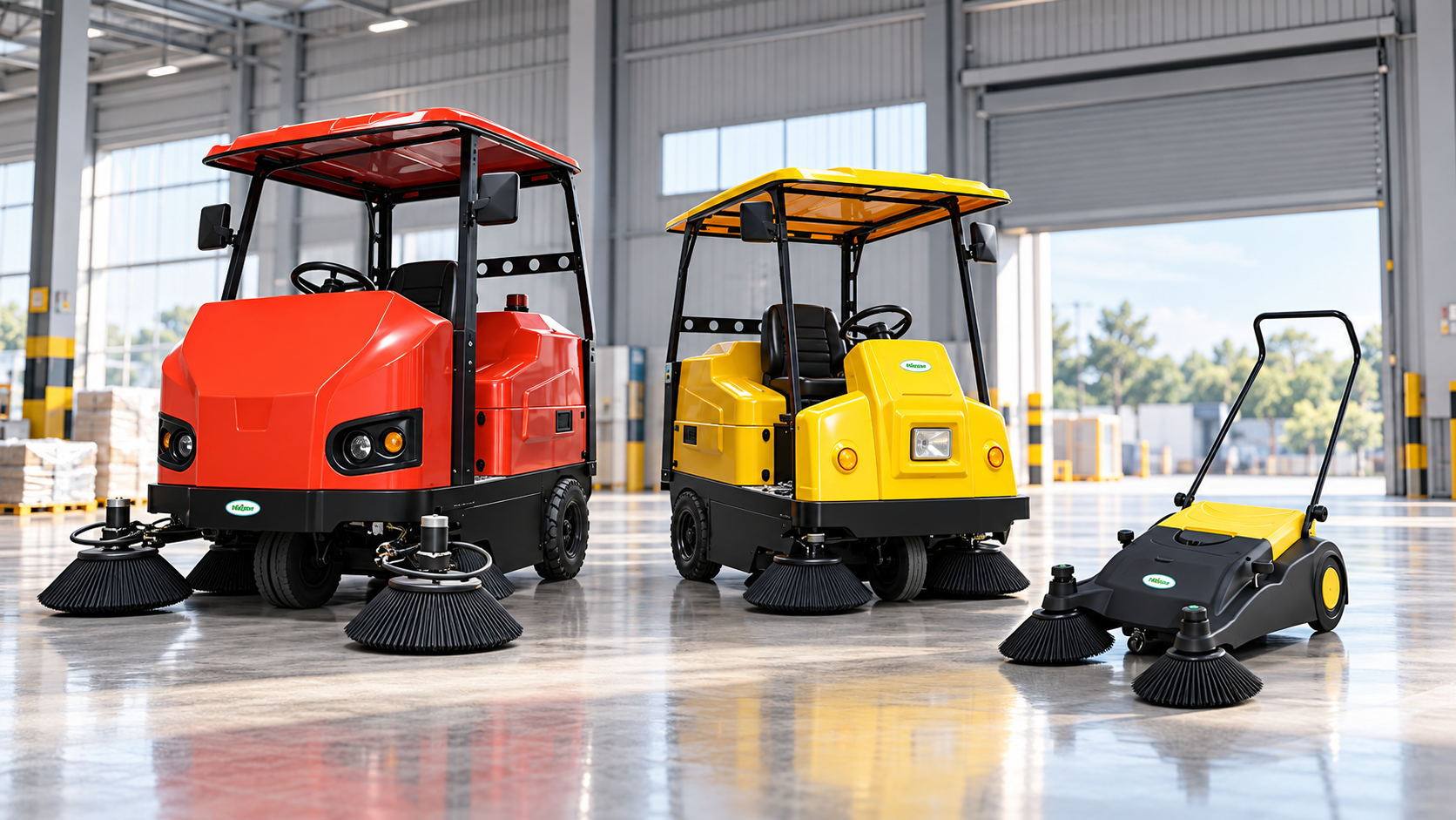 Xe quét rác công nghiệp đẩy tay hay ngồi lái
