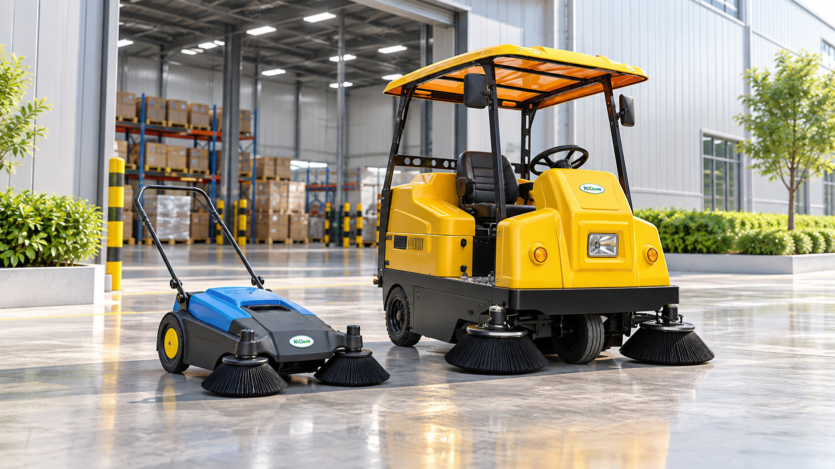 Xe quét rác công nghiệp đẩy tay hay ngồi lái
